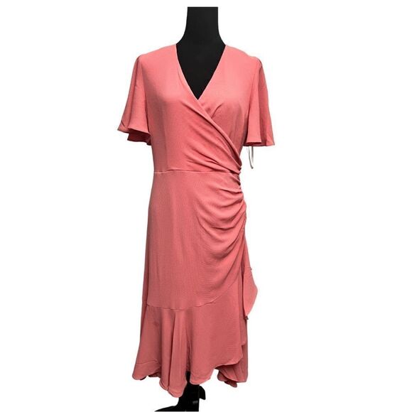 💎 Maggy London Ruched Midi Dress - Picture 2 of 9